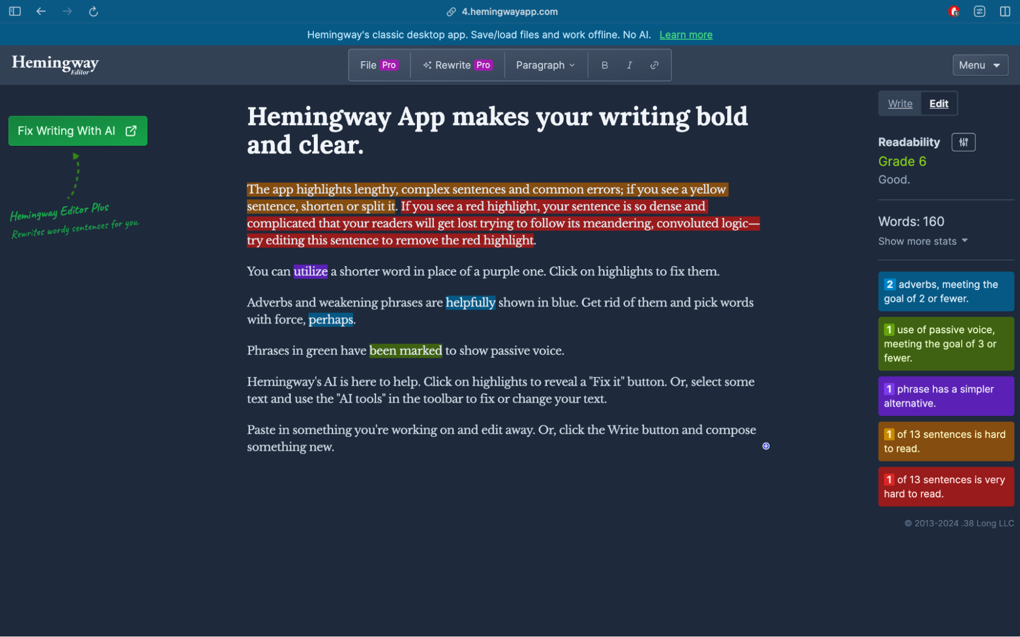 Hemingway Editor