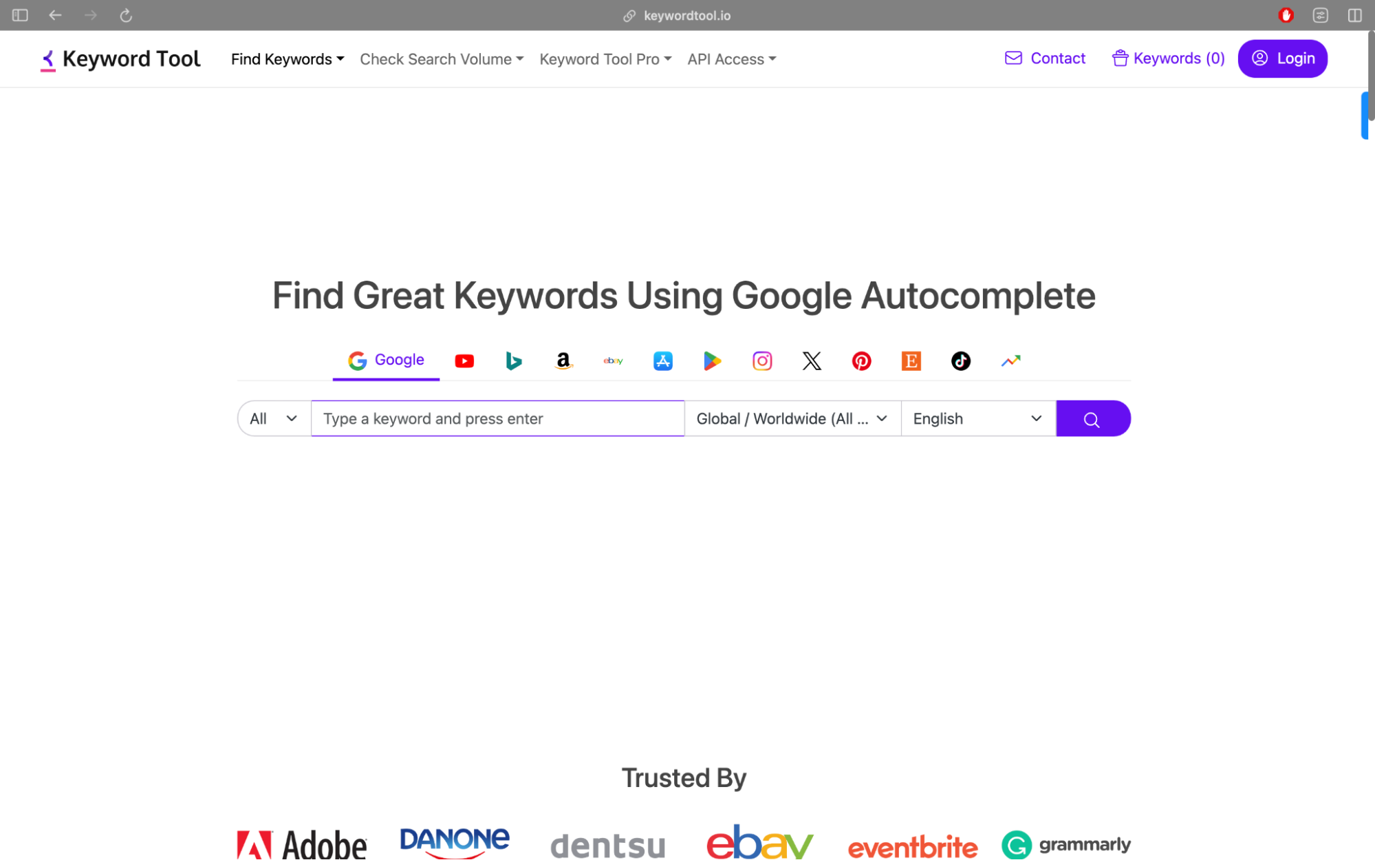 Keyword Tool